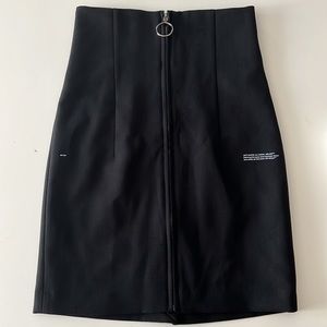 Off-White High-Rise Wool Pencil Skirt Formal Streetwear, US 6
